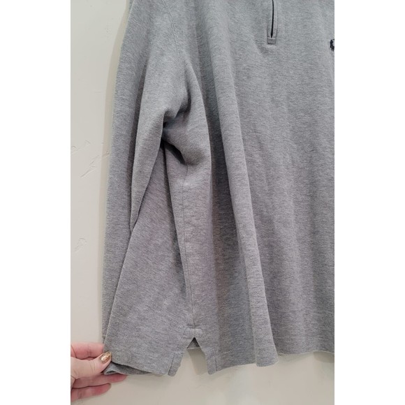 Polo Ralph Lauren 1/4 Zip Sweater Light Grey Pullovers Long Sleeves XXL TTG - Picture 8 of 11